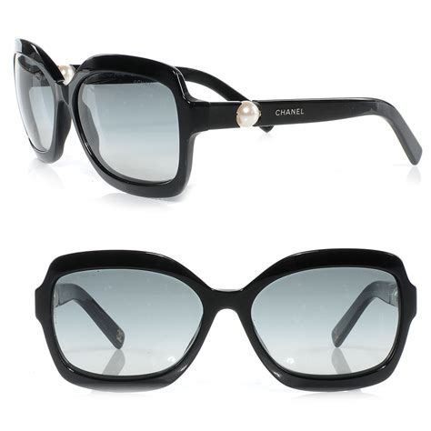 chanel pearl sunglasses 5132h|Authentic CHANEL Black Rims Gray Lenses Collection Pearl.